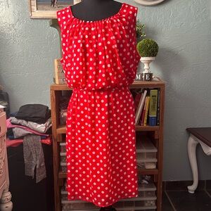 Woman’s size 16 GNW red polka dot dress WORN ONCE (828)